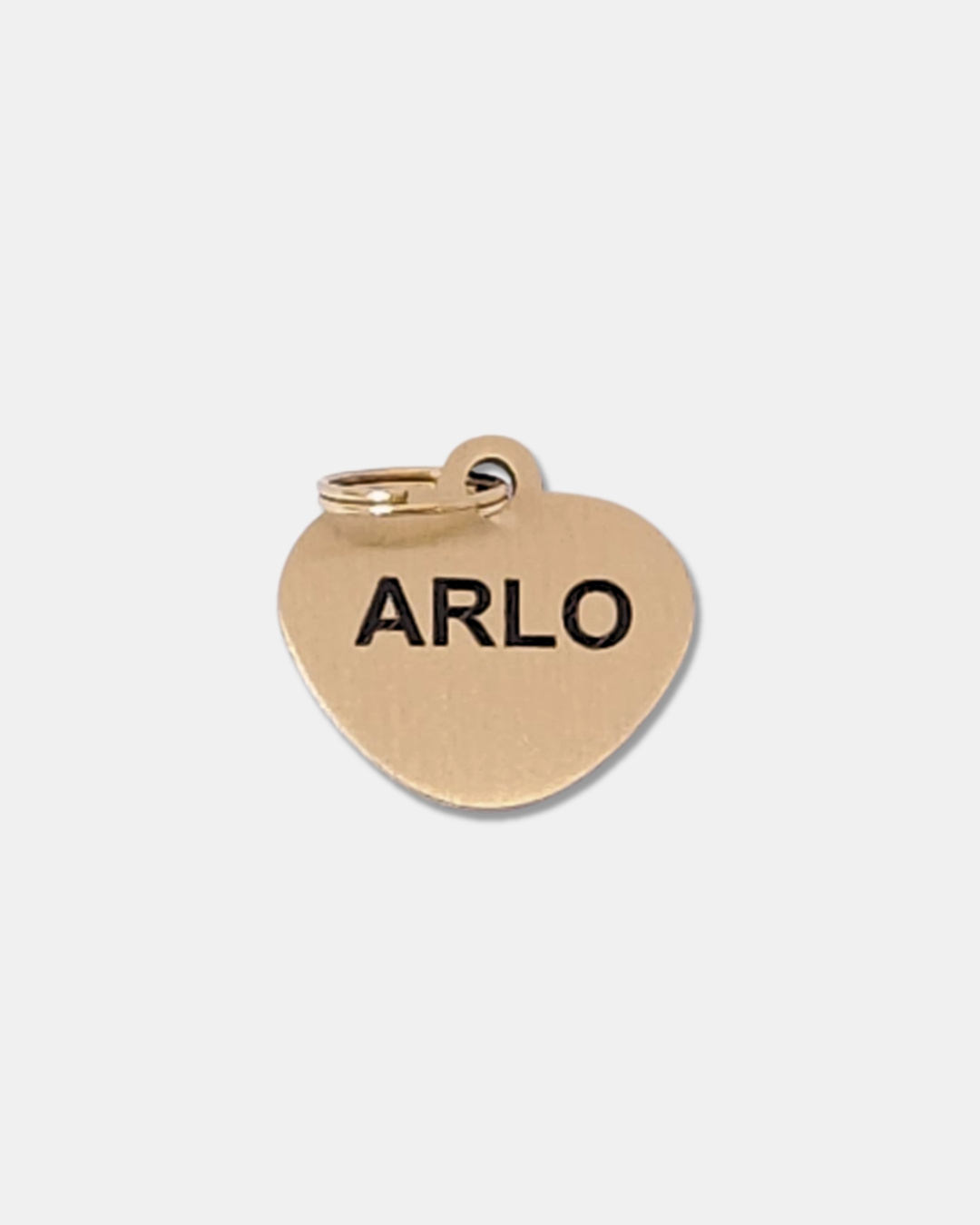 Heart shaped brass cat id tag #shape_heart