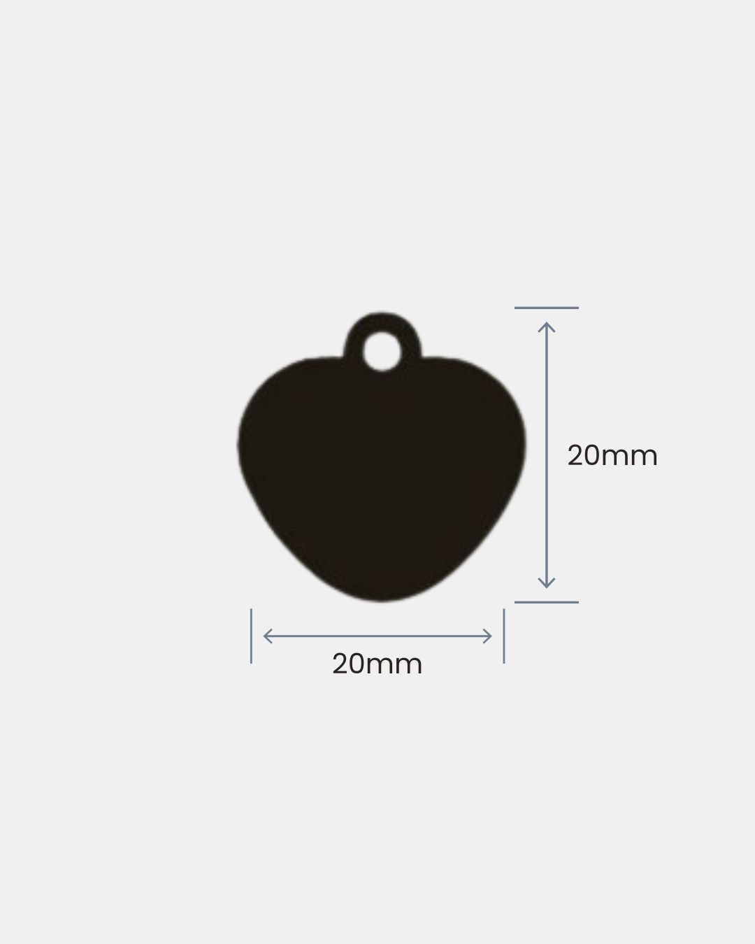 Heart brass cat id tag measuring 24mm x 20mm #shape_heart
